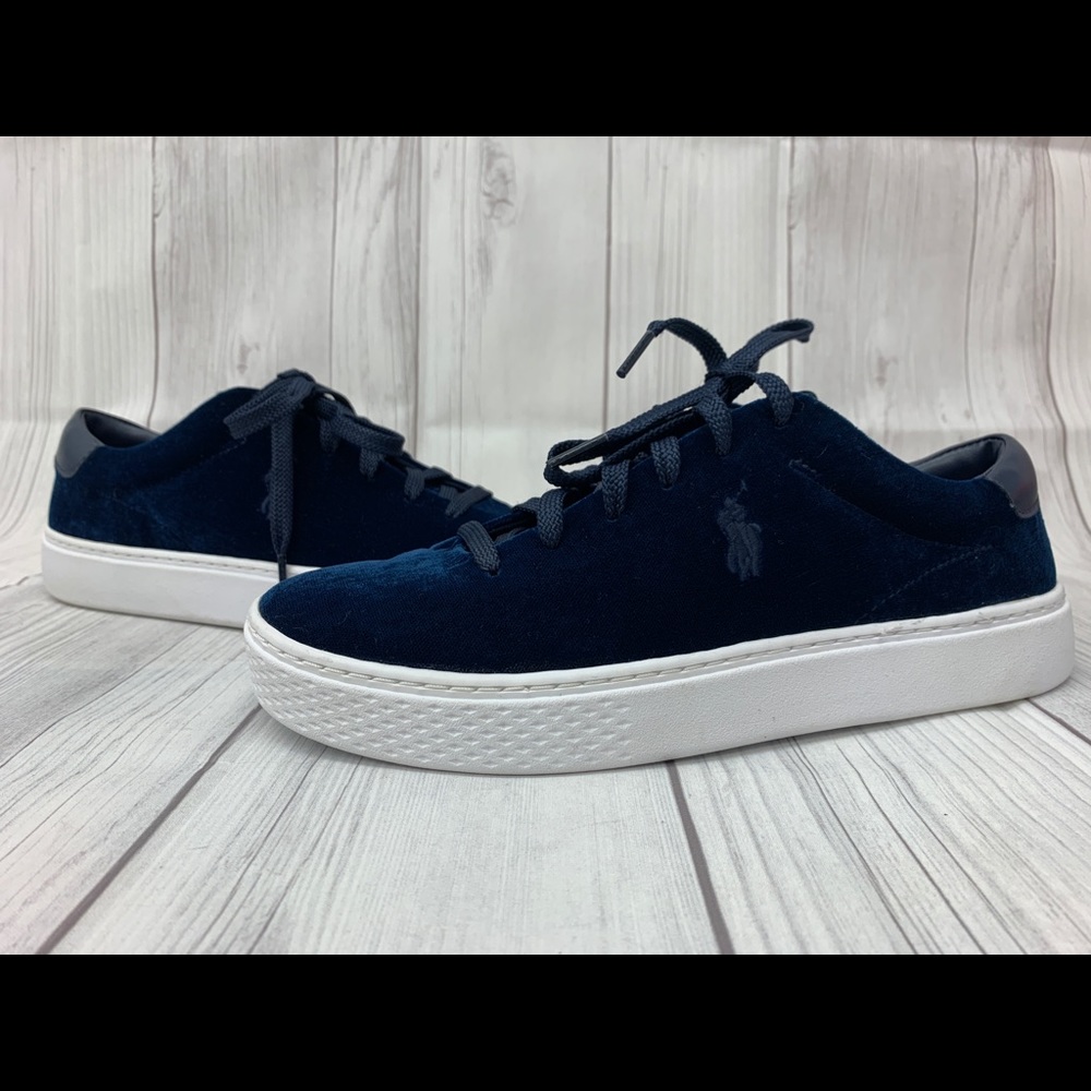 Polo Ralph Lauren blue velvet shoes women’s 8